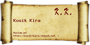 Kosik Kira névjegykártya